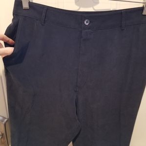 Joseph designer silk high waisted pants 30 navy